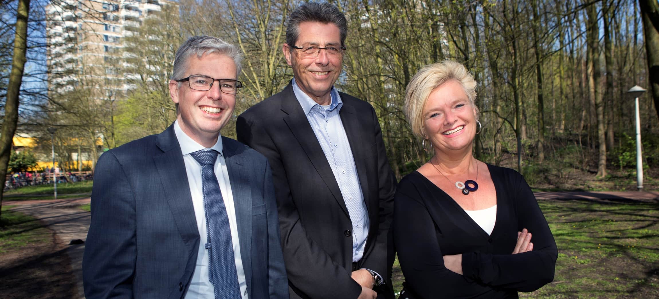 Raad van Bestuur Amstelring (2018): Ivo van der Klei, Eric Hisgen en Inge Borghuis (vlnr)